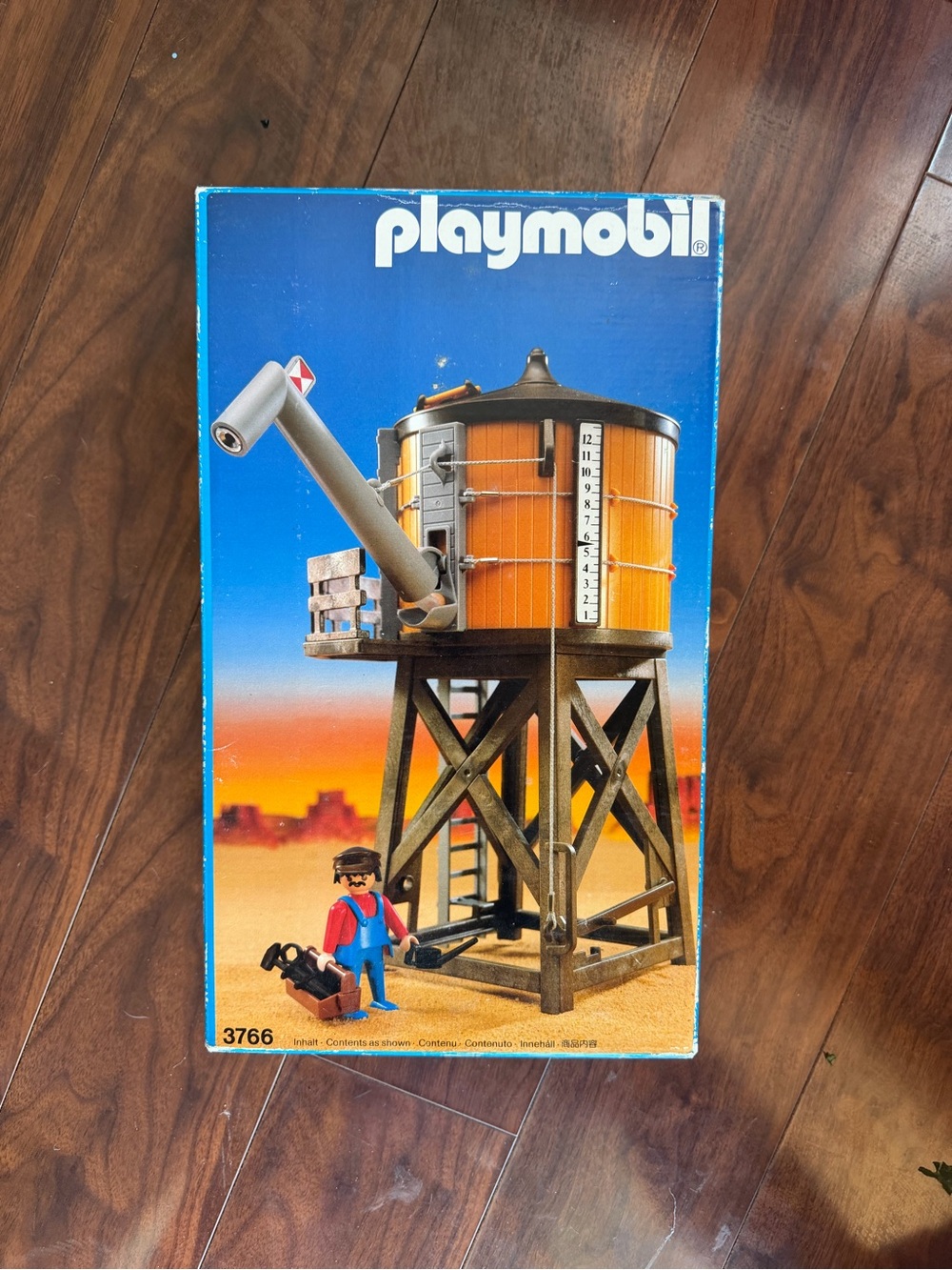 Vintage Playmobil 3766 Water Tower 1987 Unused Open Box